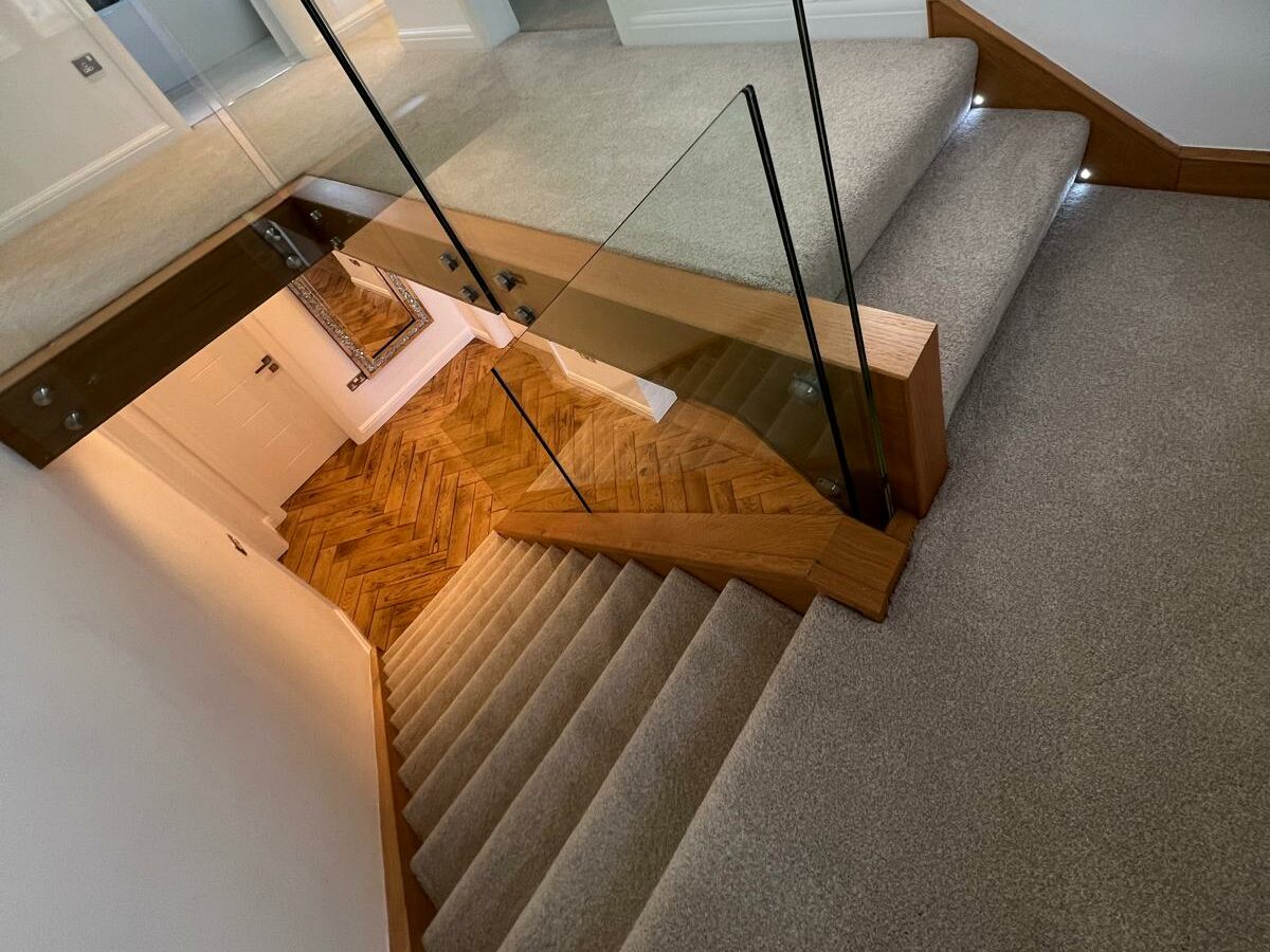 Staircase Carpet Install from In Home Carpets