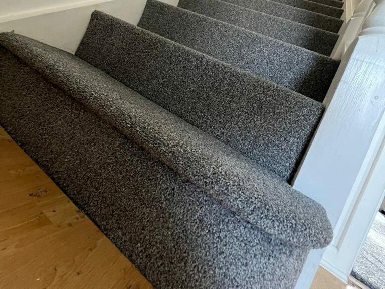 Staircase Carpet Install from In Home Carpets